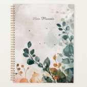 Elegante Waterverf Bloemige Minimalist Planner (Voorkant)