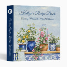 Elegante Waterverf Bloemige Recepten Monogram Koch