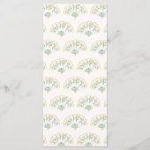 Elegante Waterverf Bloemige Rococo Bruiloft Menu (Achterkant)