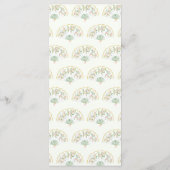 Elegante Waterverf Bloemige Rococo Bruiloft Menu (Achterkant)