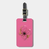 Elegante waterverf bloemkunst bagagelabel (Voorkant verticaal)