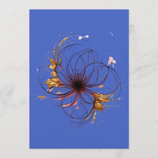 Elegante waterverf bloemkunst Heren Basic T-Shirt Kaart (Voorkant)