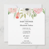 Elegante Waterverf Bloemneutraal Baby shower Kaart (Voorkant)