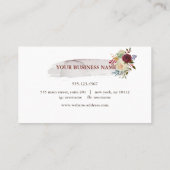 Elegante Waterverf Bloemrijke Burgundy Loyalty Car (Achterkant)