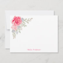 Elegante waterverf bloemrijke chic gepersonaliseer