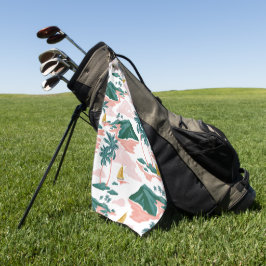 Elegante waterverf bloemrijke decoratieve opvallen golfhanddoek