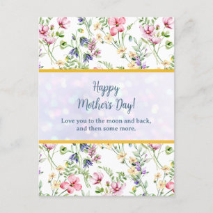 Elegante waterverf bloemschikking voor gelukkige M Uitnodiging Briefkaart