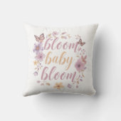 Elegante waterverf bloemstuk voor babykamer kussen (Achterkant)