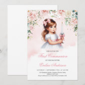 Elegante waterverf blozen bloemenkrans schattig me kaart (Voorkant / Achterkant)