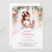 Elegante waterverf blozen bloemenkrans schattig me kaart (Voorkant / Achterkant)