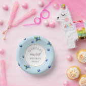 Elegante Waterverf Blue Berry Eerste Verjaardagsfe Papieren Kommen (Feest)