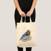 Elegante Waterverf Bluebird Natuur Tote Bag (Voorkant (product))