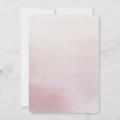 Elegante Waterverf Blush Baby shower Invitation Kaart (Achterkant)