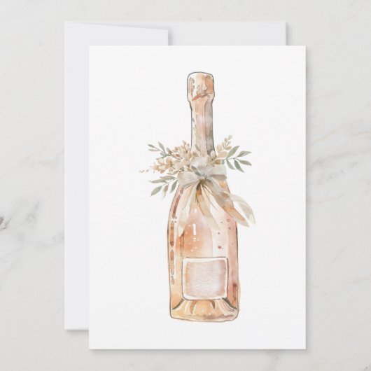 Elegante waterverf blush dress vrijgezellenfeest kaart (Achterkant)