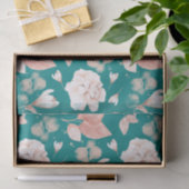Elegante Waterverf Blush Roze Bloemmotief Tissuepapier (Geschenk)