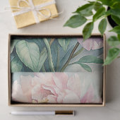 Elegante waterverf blush roze pioenroos boeket tissuepapier (Geschenk)