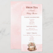 Elegante waterverf boheemse menu (Voorkant / Achterkant)
