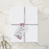 Elegante waterverf boho bloemenbruiloft dank u cadeaulabel (Met Touw)
