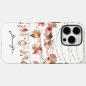 Elegante Waterverf Boho Indian Leaf iPhone Case-Mate iPhone Case (Achterkant (horizontaal))