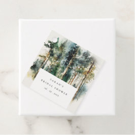 Elegante Waterverf Bos Bruiloft Feest Bedankjes Labels