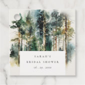 Elegante Waterverf Bos Bruiloft Feest Bedankjes Labels (Voorkant)