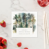 Elegante Waterverf Bos Bruiloft Feest Servet (Insitu)