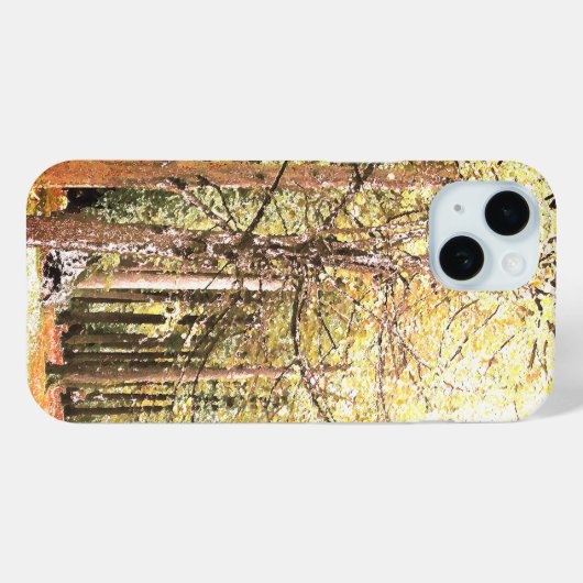 Elegante waterverf bosbomen in het najaar Case-Mate iPhone case (Achterkant (horizontaal))