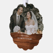 Elegante Waterverf Botanical voor bruiloft foto Ornament Kaart (Links)