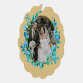 Elegante Waterverf Botanical voor bruiloft foto Ornament Kaart (Rechts)