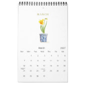Elegante Waterverf Botanische 2025 Kalender (Mar 2027)