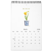 Elegante Waterverf Botanische 2025 Kalender (Mar 2026)