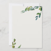 Elegante Waterverf Botanische 40ste verjaardag Kaart (Achterkant)