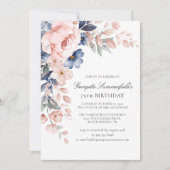 Elegante Waterverf Botanische 75e Verjaardag Kaart (Voorkant)