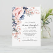 Elegante Waterverf Botanische 75e Verjaardag Kaart (Staand voorkant)