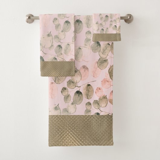 Elegante Waterverf Botanische bladeren Bad Handdoek (Insitu)