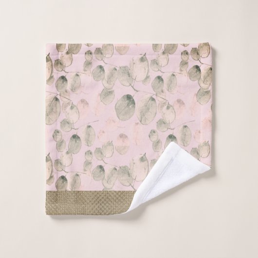 Elegante Waterverf Botanische bladeren Bad Handdoek (Wasdoekje)