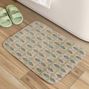 Elegante waterverf botanische bladeren groen badmat