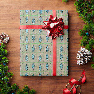 Elegante waterverf botanische bladeren groen cadeaupapier