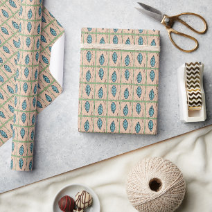 Elegante waterverf botanische bladeren groen cadeaupapier