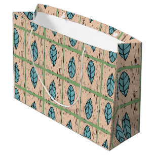 Elegante waterverf botanische bladeren groen groot cadeauzakje