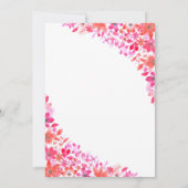 Elegante Waterverf Botanische Bloemen 1e Verjaarda Kaart (Achterkant)