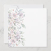 Elegante Waterverf botanische bloemenbruiloft Kaart (Achterkant)