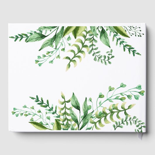 Elegante Waterverf Botanische bruiloft gastenboek (Achterkant)