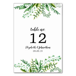 Elegante Waterverf Botanische bruiloft receptie Kaart