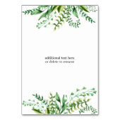 Elegante Waterverf Botanische bruiloft receptie Kaart (Achterkant)