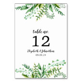 Elegante Waterverf Botanische bruiloft receptie Kaart (Voorkant)