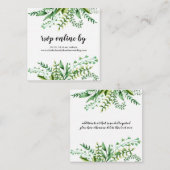 Elegante Waterverf Botanische bruiloft RSVP Insert Informatiekaartje (Voorkant / Achterkant)