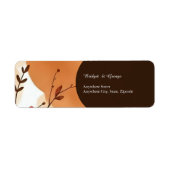 Elegante Waterverf botanische kunst Etiket (Voorkant)