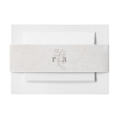 Elegante Waterverf Botanische Monogram Trouw Uitnodigingen Wikkel (Voorkant Voorbeeld)