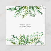 Elegante Waterverf botanische trouwaccommodatie Informatiekaartje (Achterkant)